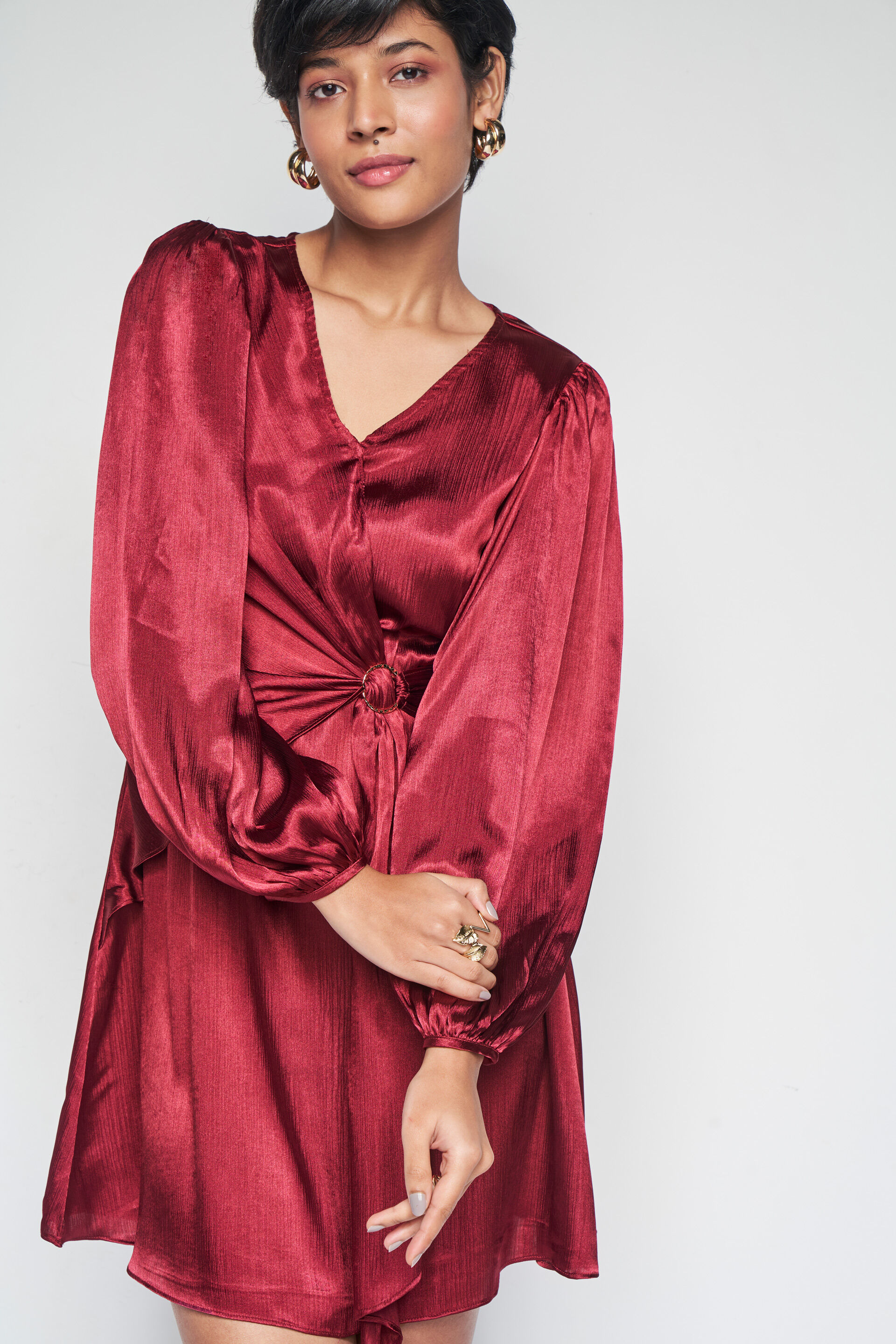 Maroon Muse Dress, Maroon, image 3